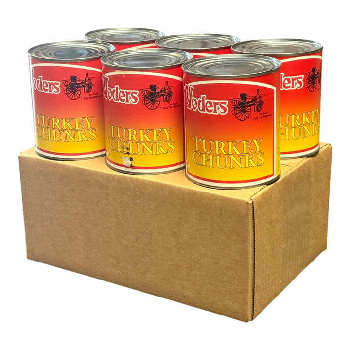 Yoder’s Canned Turkey Chunks | 28 oz can | Real USA Turkey | Fully Cooked | Shelf Stable Survival Food | 10+ Year Shelf Life | Ready to Eat | Ideal for Prepping, Storage &amp; Camping