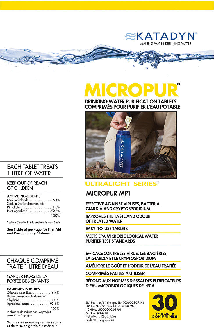 Katadyn Micropur Purification Tablets (20-Pack)