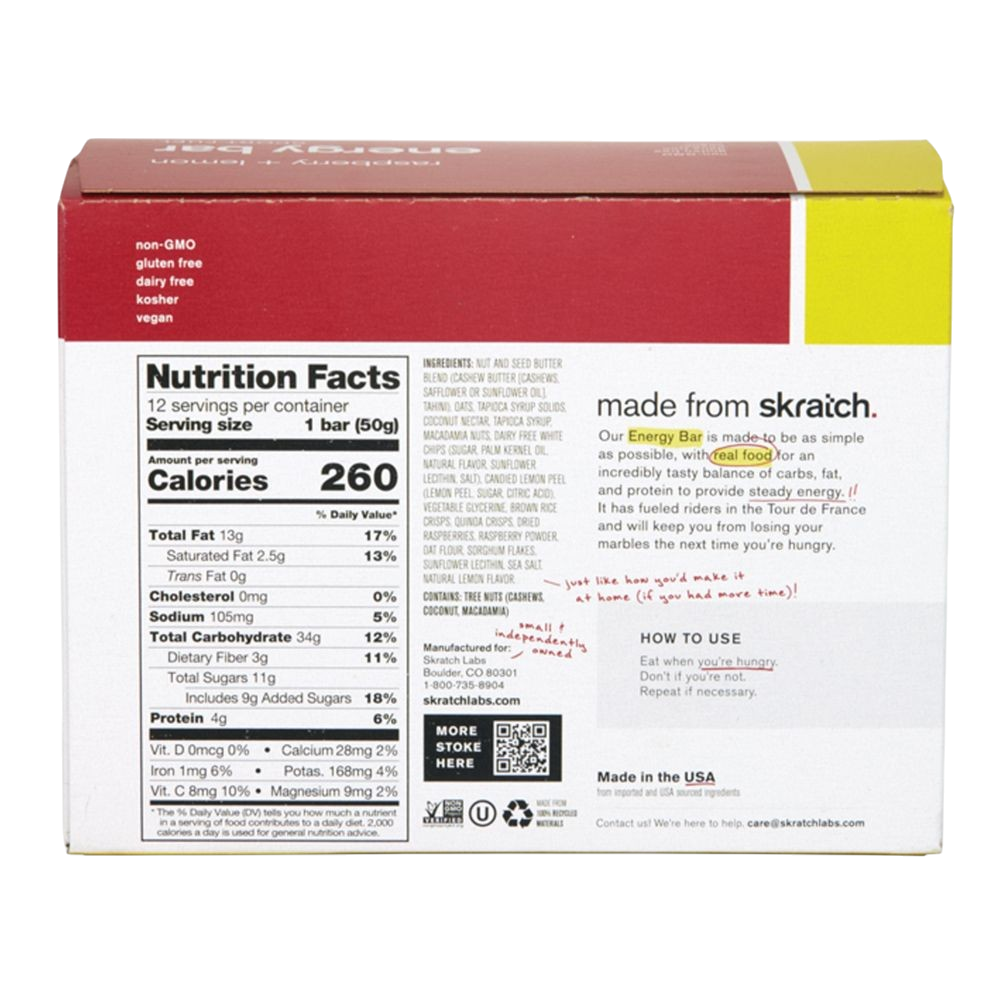 Skratch Labs Energy Bar Sport Fuel (12-pack)