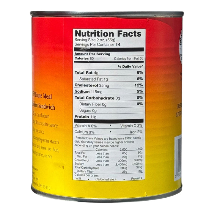 Yoder’s Canned Chicken Chunks | 28 oz can | Real USA Chicken | Fully Cooked | Shelf Stable Survival Food | 10+ Year Shelf Life | Ready to Eat | Ideal for Prepping, Storage &amp; Camping