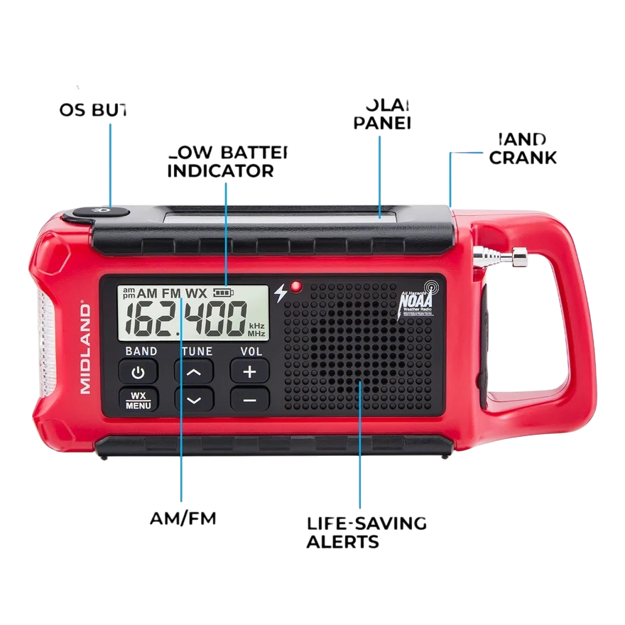Midland ER210 Emergency Crank Weather Radio