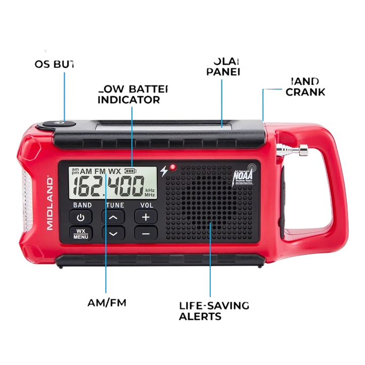 Midland ER210 Emergency Crank Weather Radio