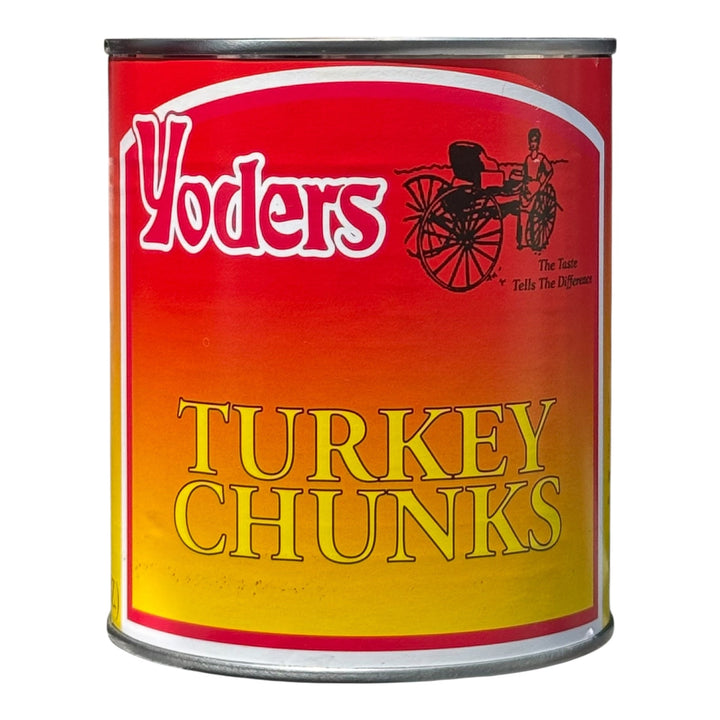 Yoder’s Canned Turkey Chunks | 28 oz can | Real USA Turkey | Fully Cooked | Shelf Stable Survival Food | 10+ Year Shelf Life | Ready to Eat | Ideal for Prepping, Storage &amp; Camping