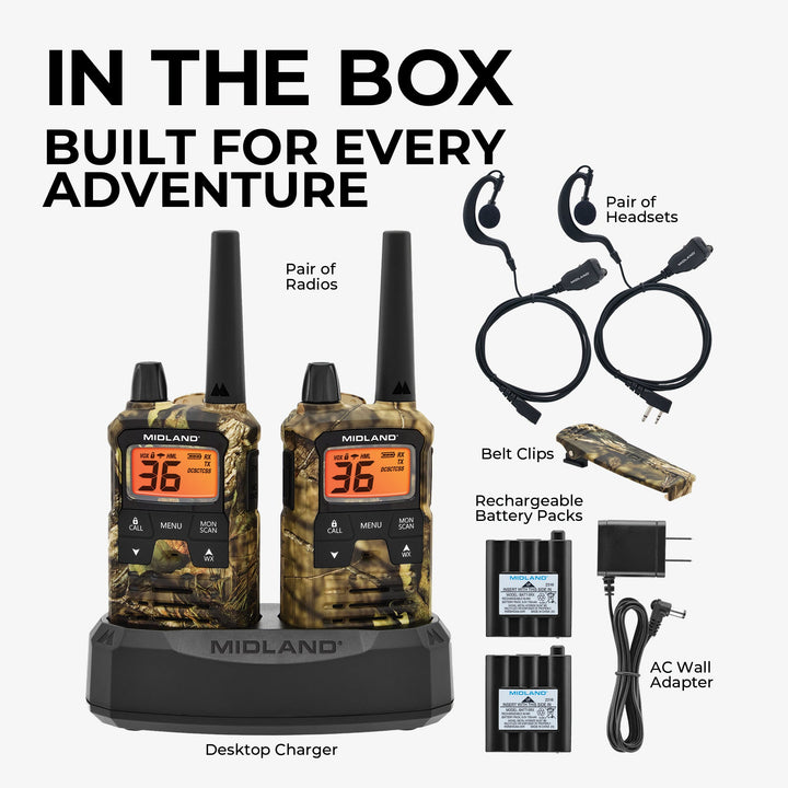 T295 X-Talker GMRS Walkie Talkie 2-Pack Camo - T295VP4