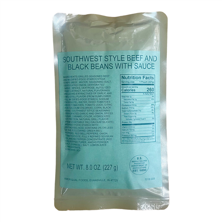 MRE Entree - Southwest Style Beef &amp; Black Beans with Sauce