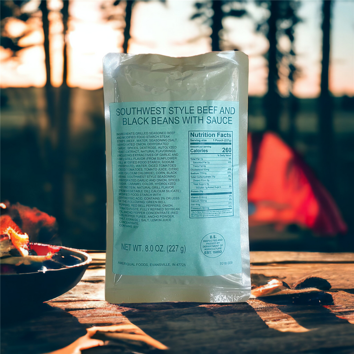 MRE Entree - Southwest Style Beef &amp; Black Beans with Sauce