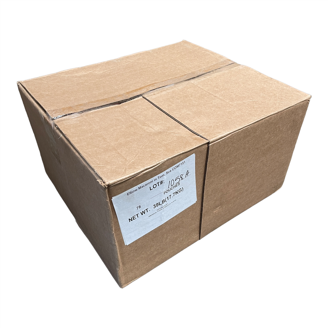 BULK MRE Entree - 72 packs of Elbow Macaroni in Tomato Sauce