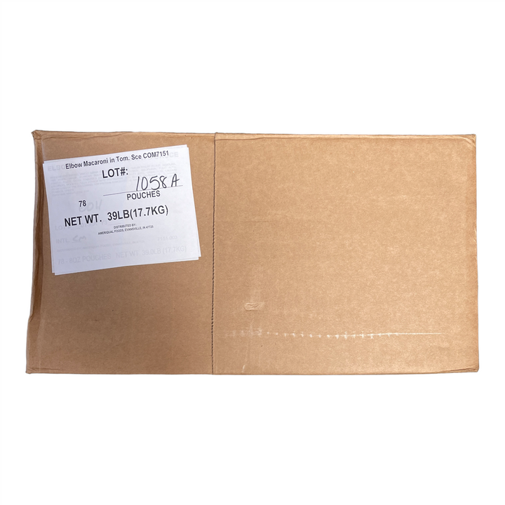 BULK MRE Entree - 72 packs of Elbow Macaroni in Tomato Sauce
