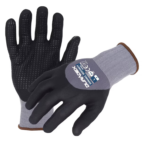 Coated Work Gloves, Nitrile/Polyurethane