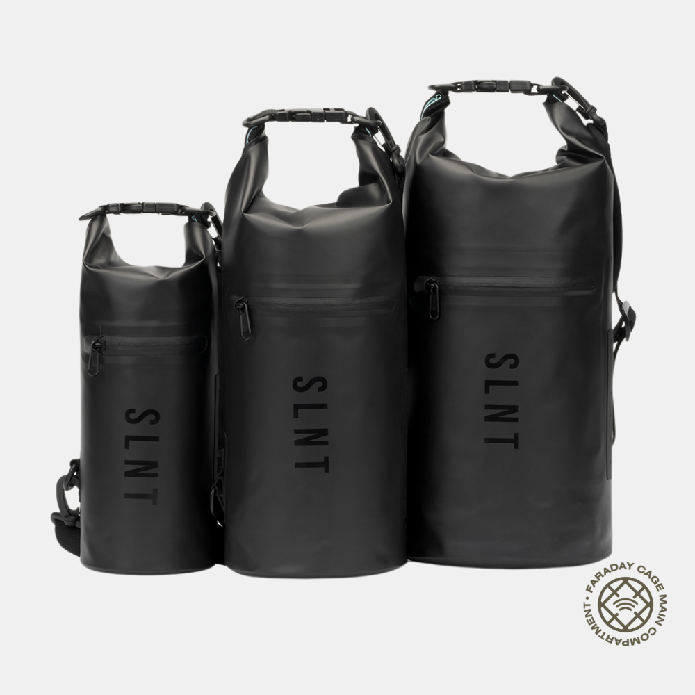 SLNT Faraday Dry Bag, Waterproof Roll-Top Faraday Bag, 2.5L, 5L and 10L