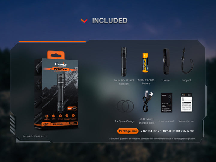 Fenix PD45R ACE Multi-Mode Tactical Flashlight