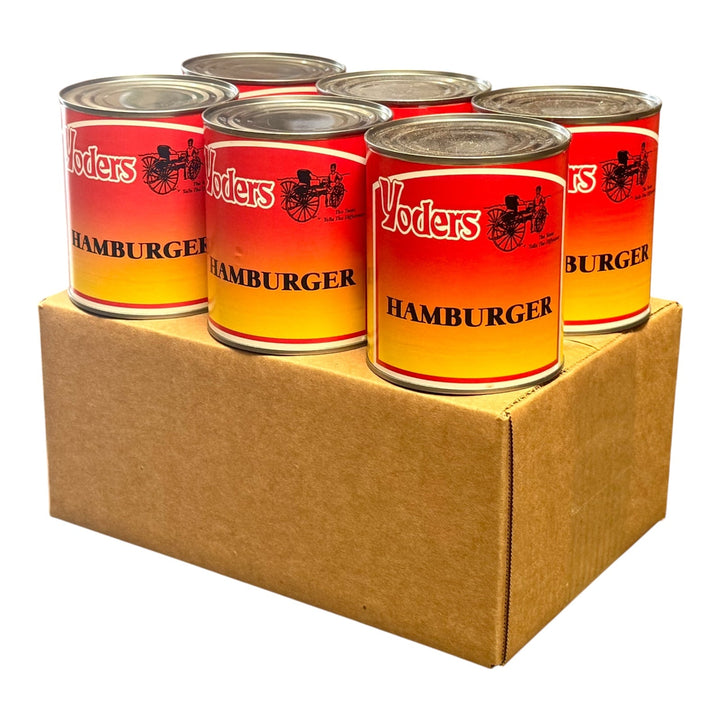 Yoder’s Canned Ground Beef/Hamburger | 28 oz can | Real USA Beef | Fully Cooked | Shelf Stable Survival Food | 10+ Year Shelf Life | Ready to Eat | Ideal for Prepping, Storage &amp; Camping