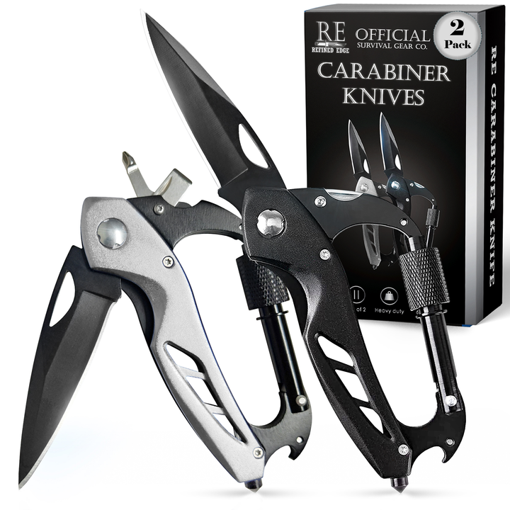 2-Pack Carabiner Knives