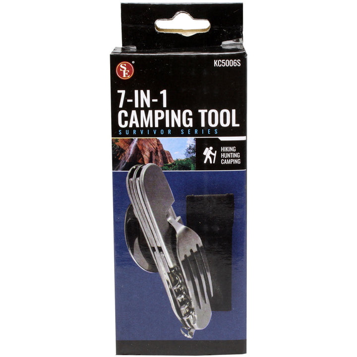 Knife Fork Spoon Combo Utility Tool with Can &amp; Bottle Opener