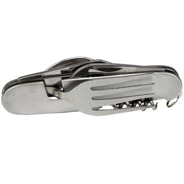 Knife Fork Spoon Combo Utility Tool with Can &amp; Bottle Opener