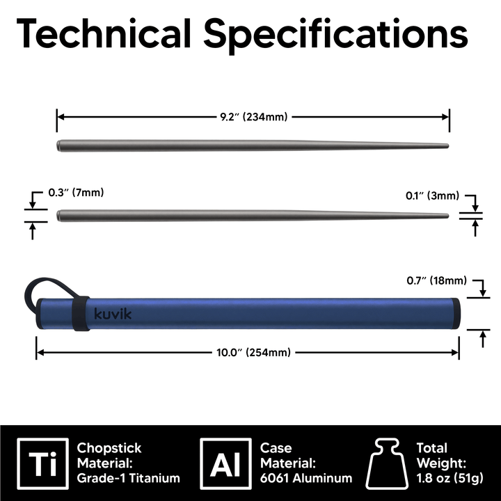 Kuvik Titanium Chopsticks