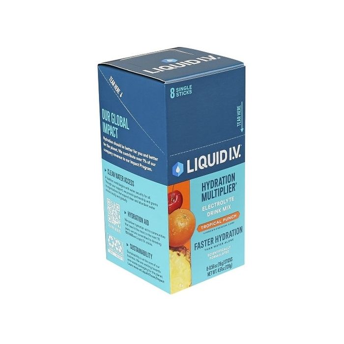 Liquid I.V. Hydration Multiplier Electrolyte Drink Mix, Strawberry, 8 Sticks