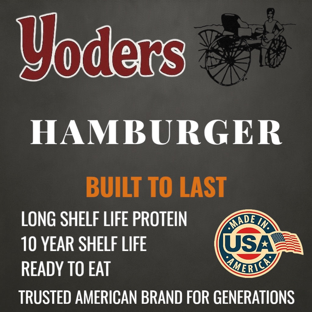 Yoder’s Canned Ground Beef/Hamburger | 28 oz can | Real USA Beef | Fully Cooked | Shelf Stable Survival Food | 10+ Year Shelf Life | Ready to Eat | Ideal for Prepping, Storage &amp; Camping